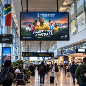 Advertising at Airports. TV screens.