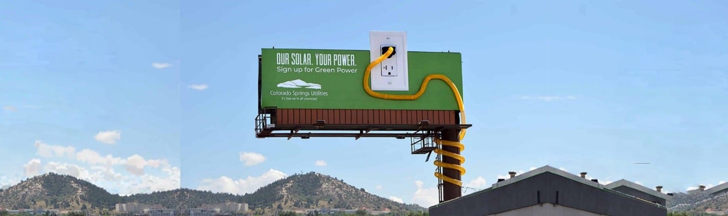 OOA image on a billboard